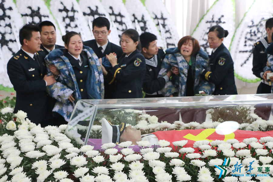 張超烈士遺體告別儀式現場。