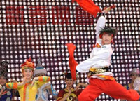 1月31日，演員在晚會上表演