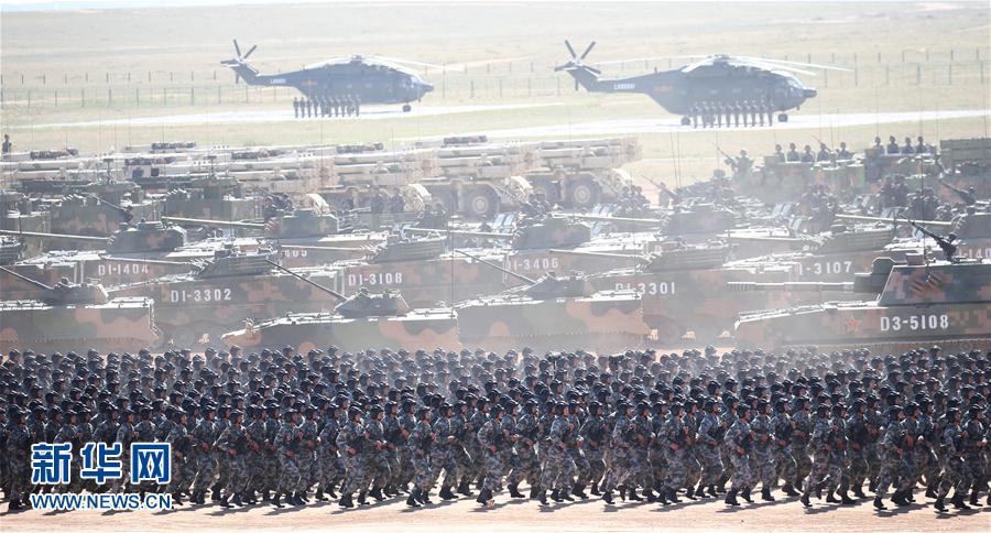 （時政）（3）慶祝中國人民解放軍建軍90周年閱兵在朱日和聯合訓練基地隆重舉行　習近平檢閱部隊并發表重要講話