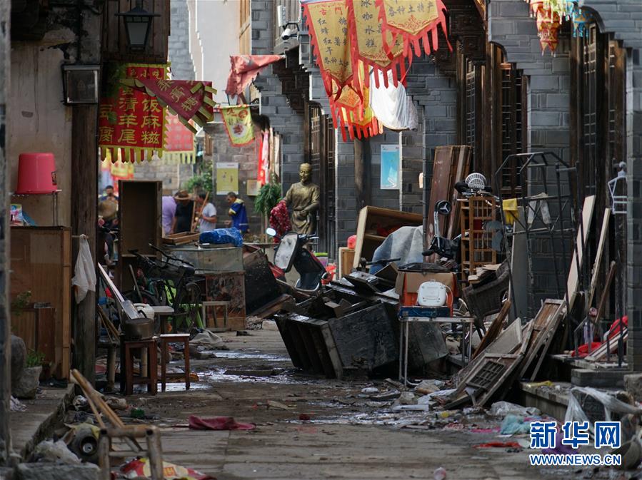 （關注“利奇馬”·圖文互動）（2）古城洪災 八方馳援——洪水災害下的浙江臨?，F場目擊