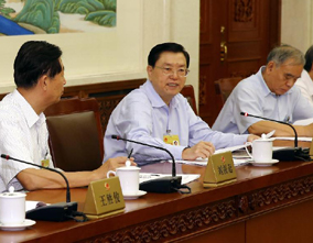 張德江參加十二屆全國人大常委會第二十二次會議分組會議
