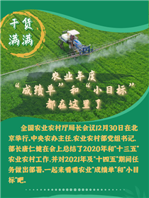干貨滿滿！農業年度“成績單”和“小目標”都在這里了