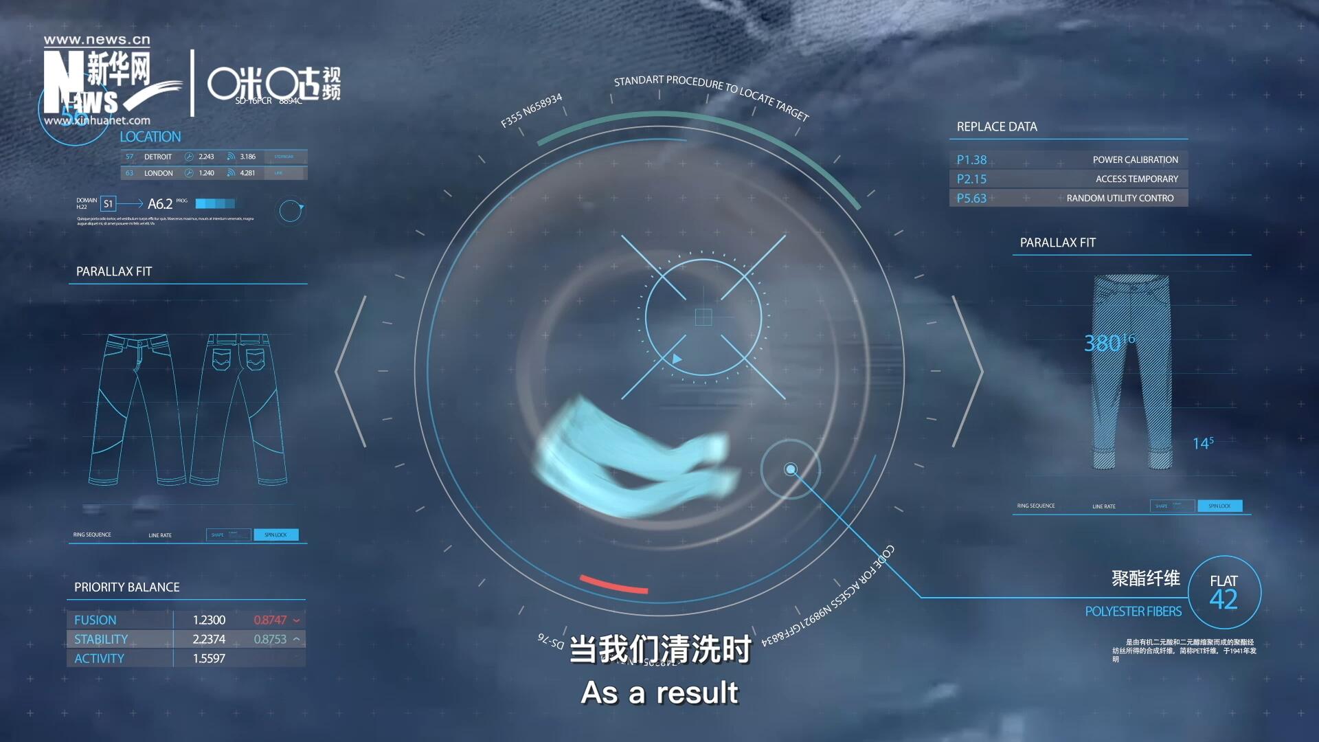 為了增強牛仔褲的彈性，面料里還會加入聚酯纖維