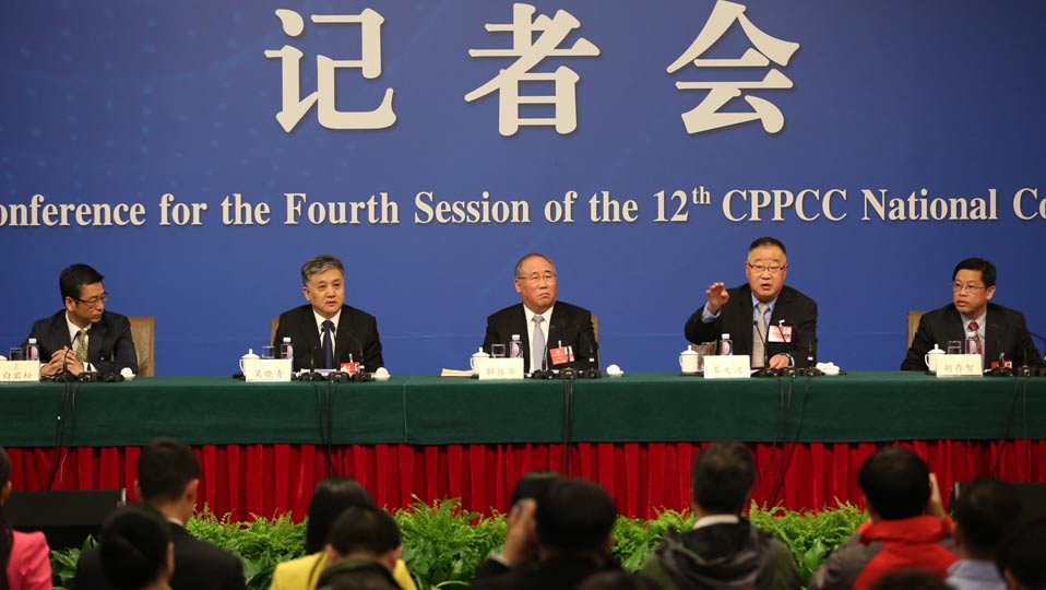 解振華、秦大河、吳曉青、胡存智、白巖松答記者問
