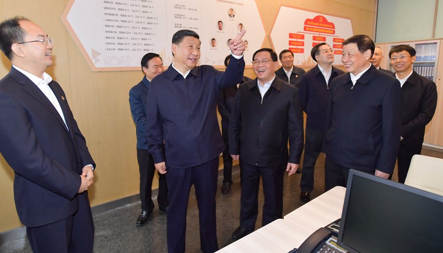 習近平在上?？疾欤簣远ǜ母镩_放再出發信心和決心