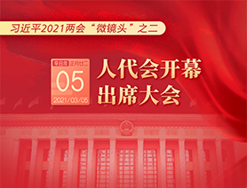 習近平2021兩會“微鏡頭”之二：3月5日 人代會開幕，出席大會