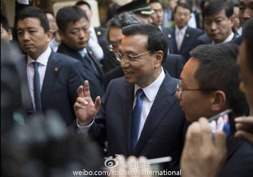 李克強：在非中企了解當地文化才能扎住根。圖片來源：“新國際”微博。