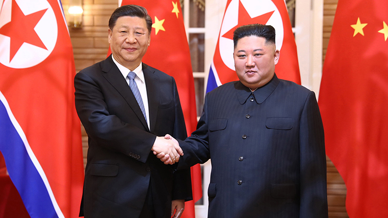 習近平同朝鮮勞動黨委員長、國務委員會委員長金正恩舉行會談
